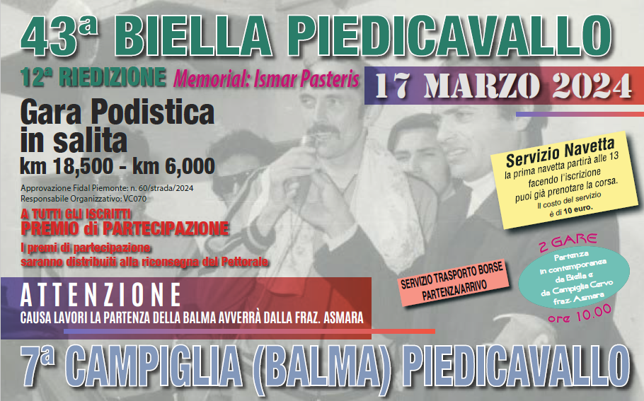 Aperte le iscrizioni alla Biella-Piedicavallo 2024
