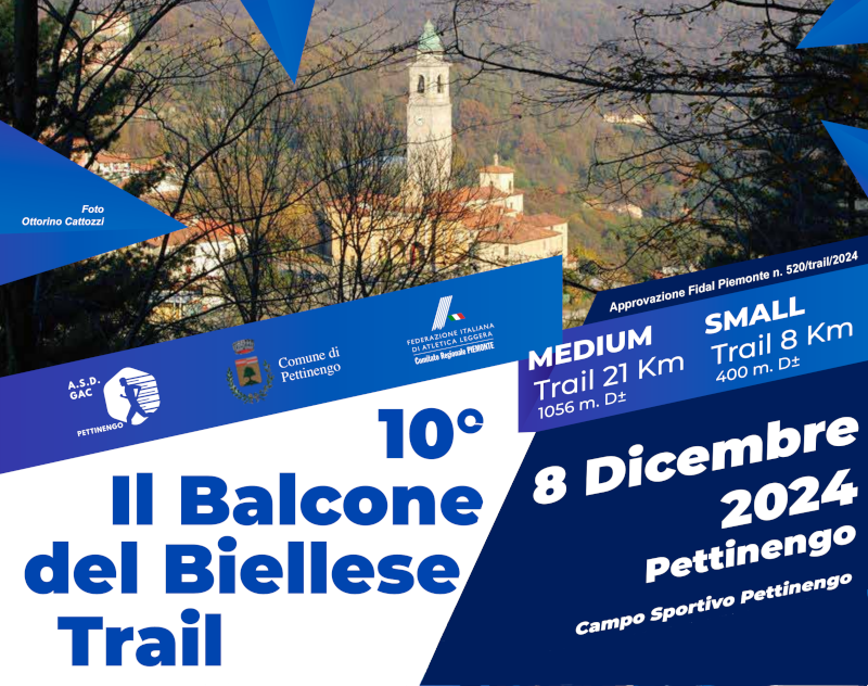 Iscrizioni aperte Balcone Biellese Trail 2024