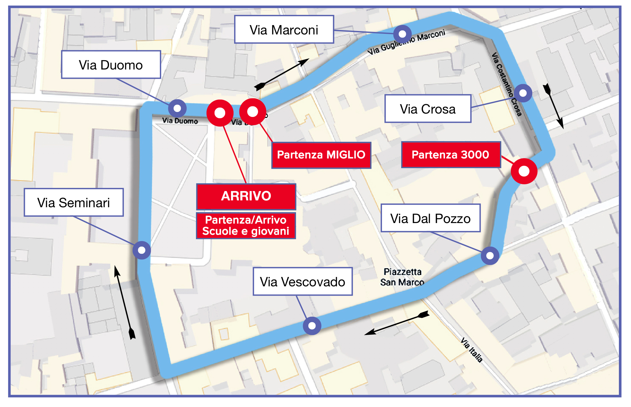 Mappa Circuito Città di Biella