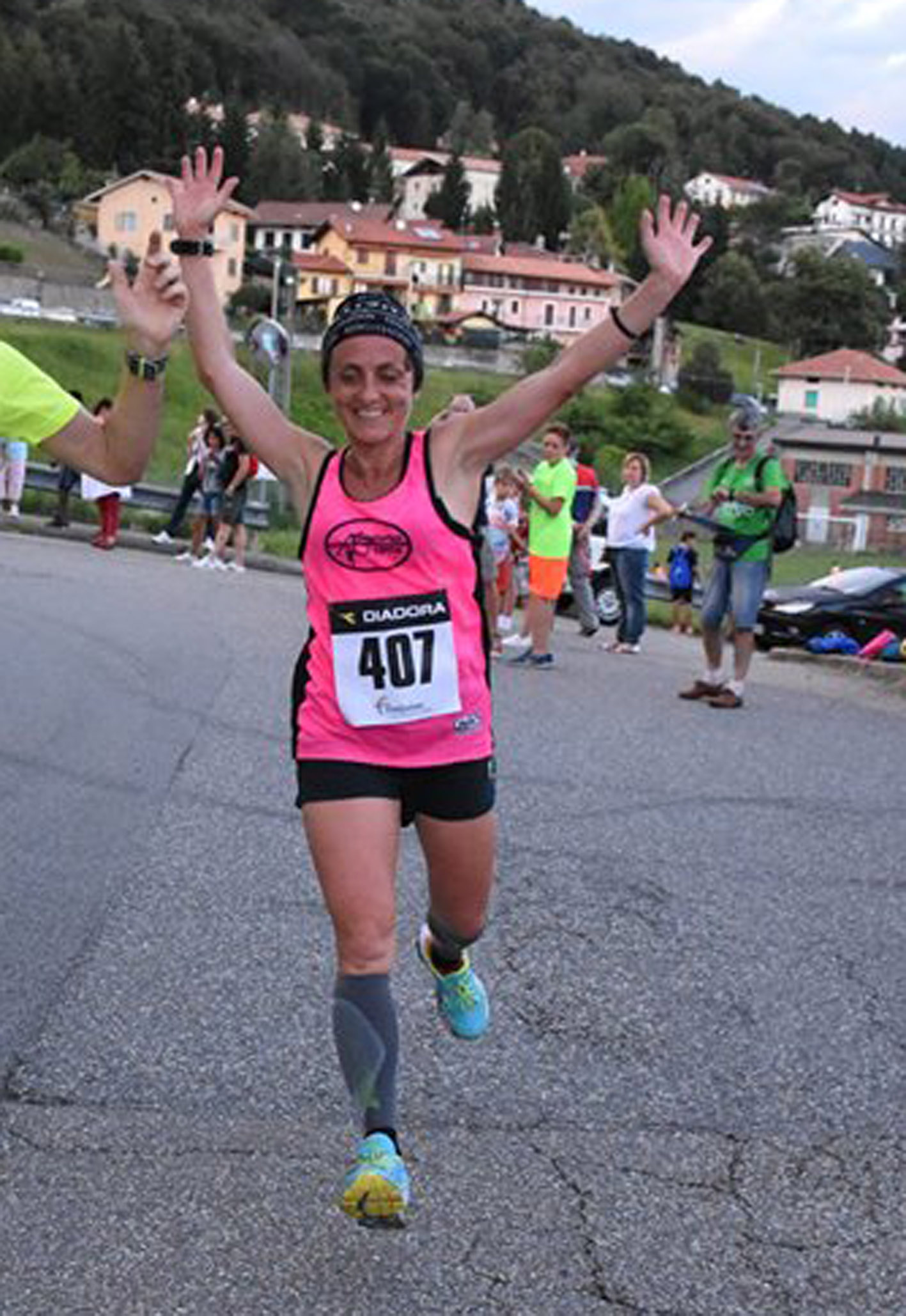 Valeria Romano al traguardo Rovella Trail 2017